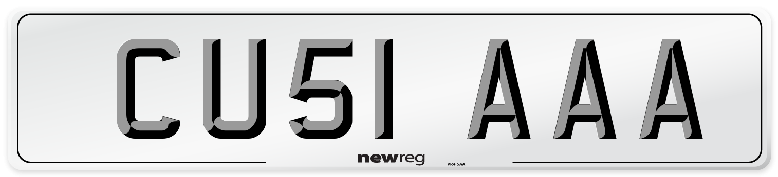 CU51 AAA Number Plate from New Reg